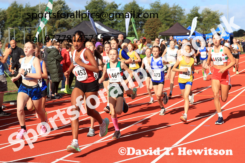 Girls Under-14s, 2026 Northern Mens 6 and Womens 4 Stage and Youngsters Relays, Silksworth, Sunderland. Photo: David T. Hewitson/Sports for All Pics